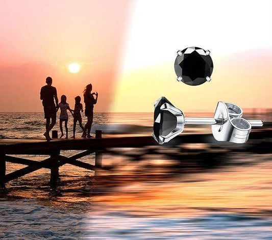 Pendientes De Diamantes Negros En Oro Blanco De 14 Quilates .30 CTW, Oro Blanco Diamante, Diamante Negro - www.Shopthatapp.com