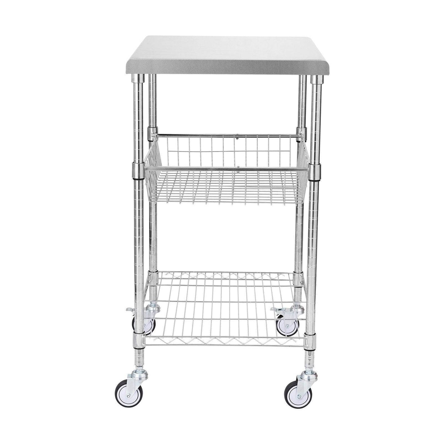 VEVOR 3-Tier Workbench Utility Cart for Kitchen Office - www.Shopthatapp.com