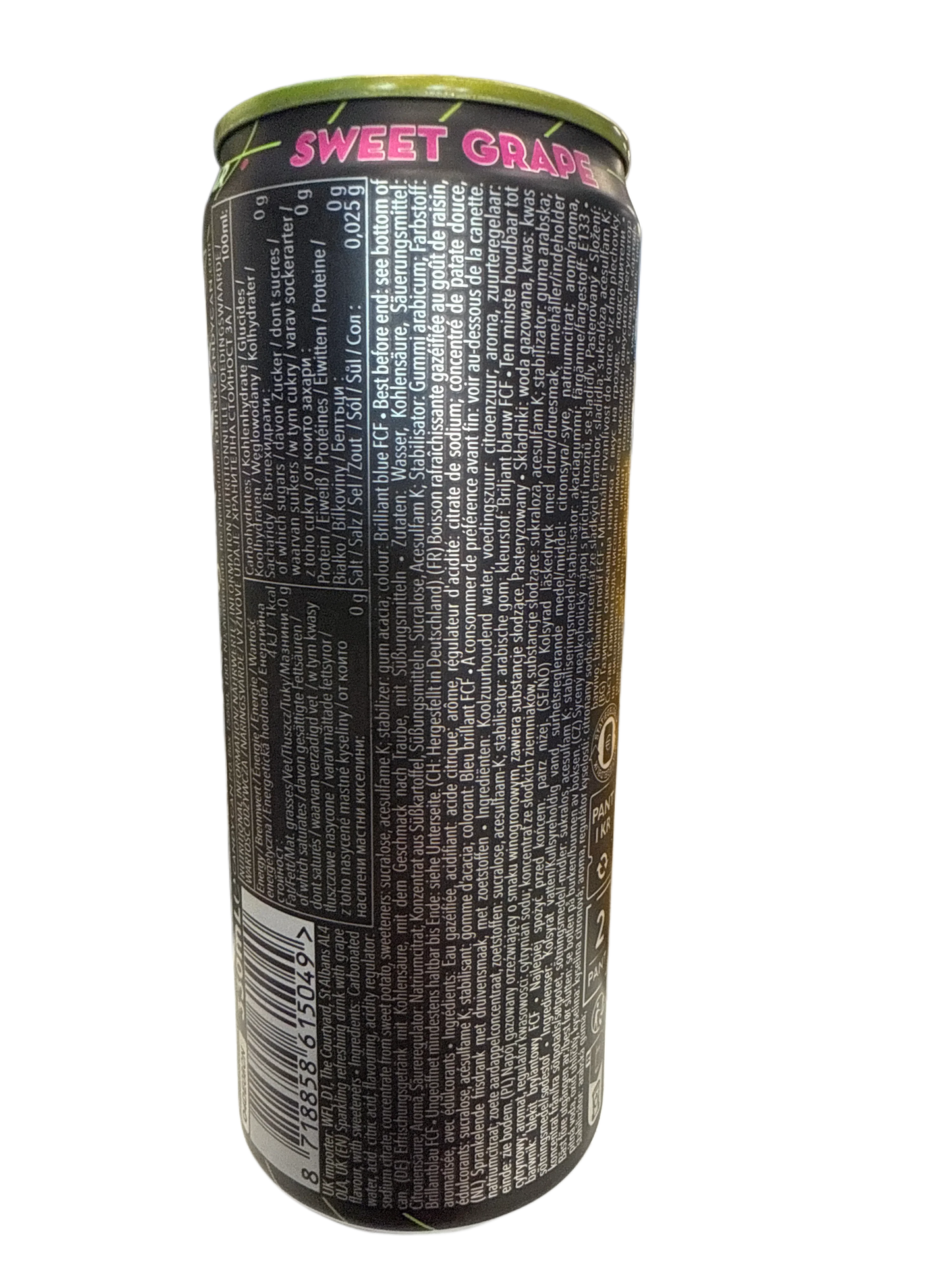 Candy Can Rick And Mortys Halloween Purple Potion Zero Sugar Sweet Grape Flavour 330ML - Canadian Edition - www.Shopthatapp.com