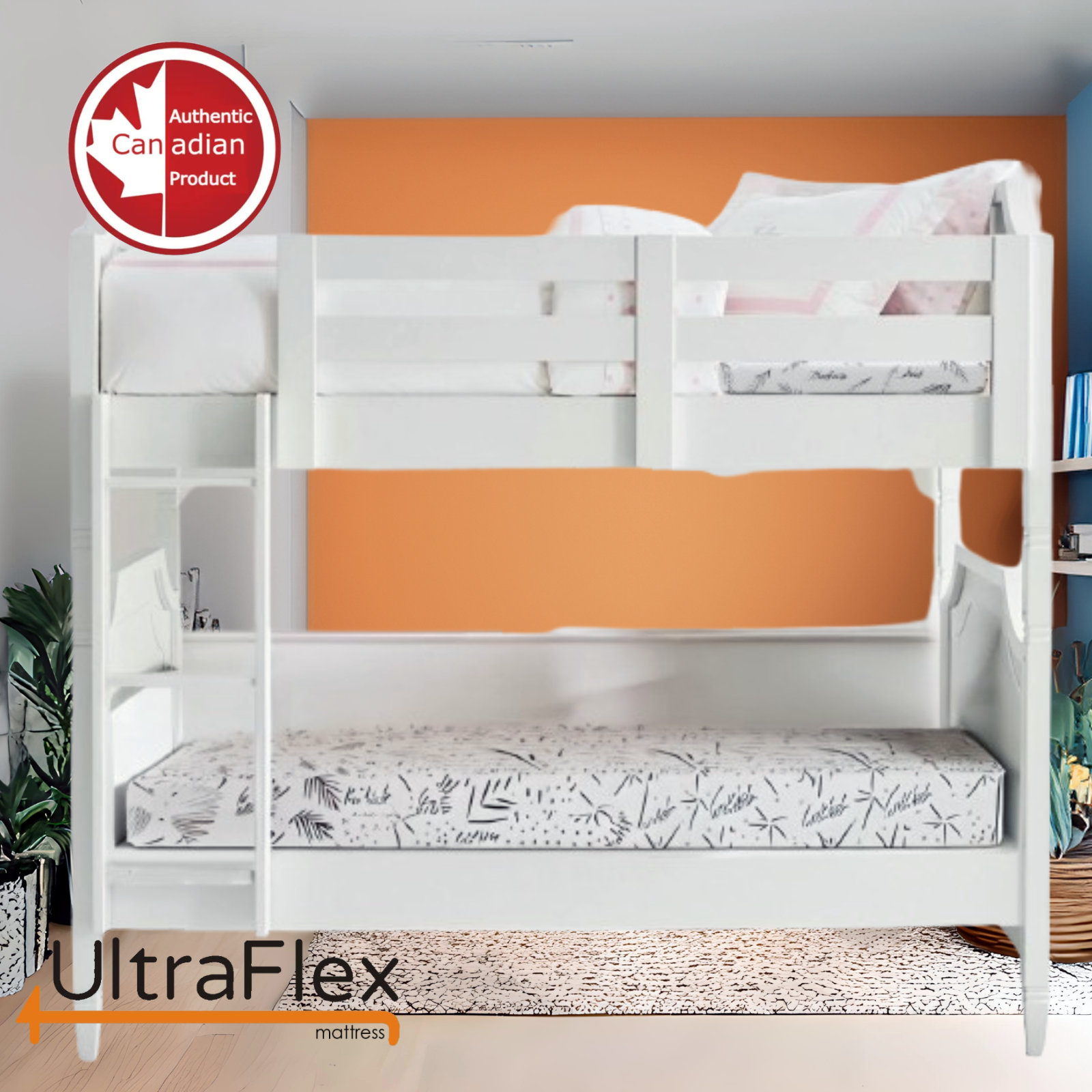 UltraFlex SleepTight – Canadian Made- Gel Memory Foam Mattress | CertiPUR-US® Certified, Cooling, Pressure Relief, Medium Firm, Fiberglass-Free, Bamboo Cover | Ideal for Bunk Beds, RVs & All Frames | Spinal Support & Motion Isolation - www.Shopthatapp.com
