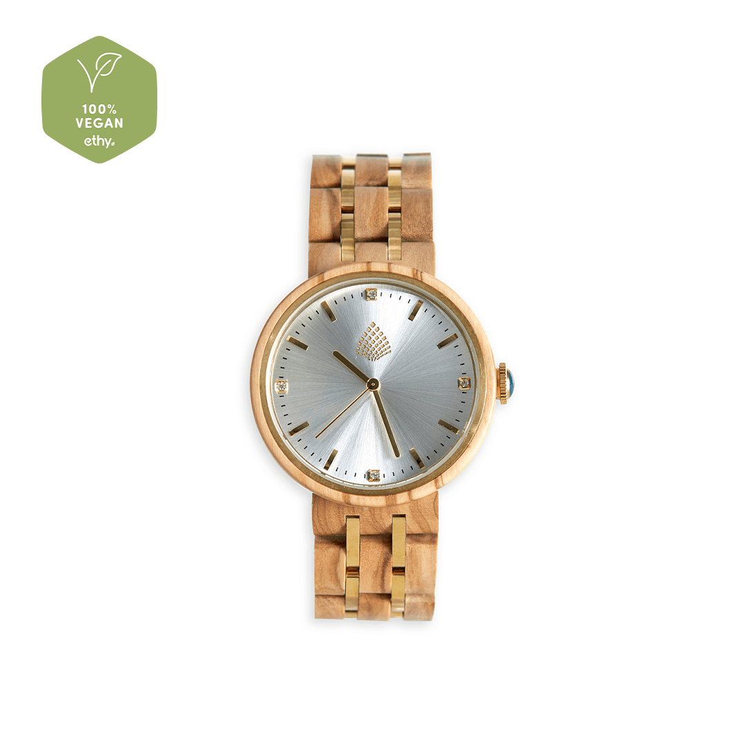 Le Teck : Montre en Bois Naturel