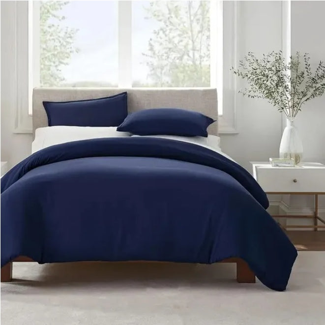 Serta Simply Clean Solid Duvet Cover Twin - www.Shopthatapp.com