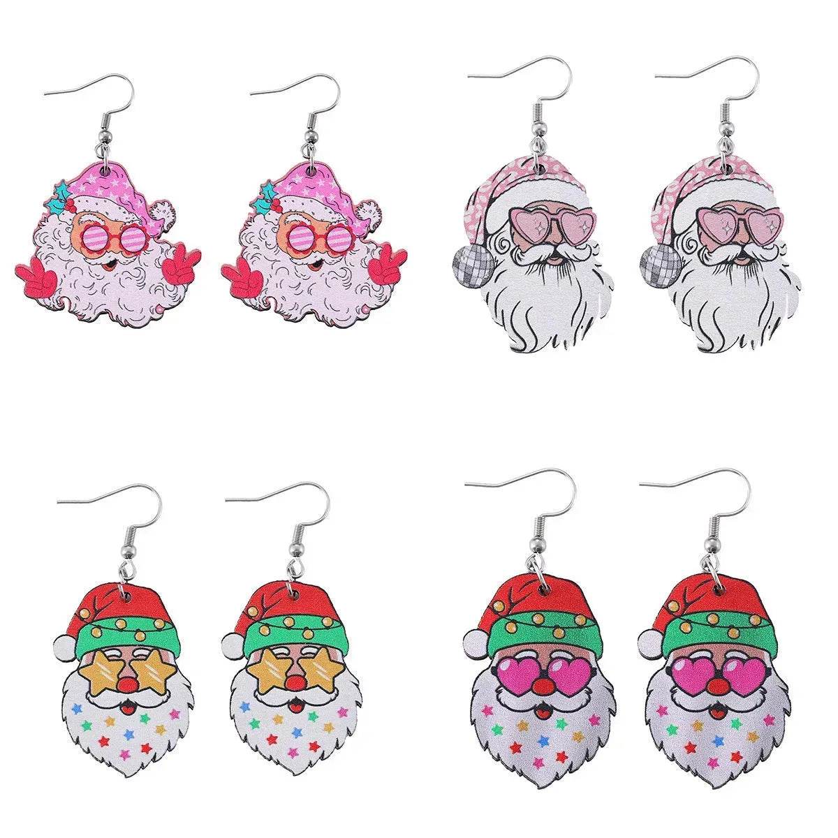 Funny Santa Claus Earrings Christmas Pendant Earrings Gift - www.Shopthatapp.com