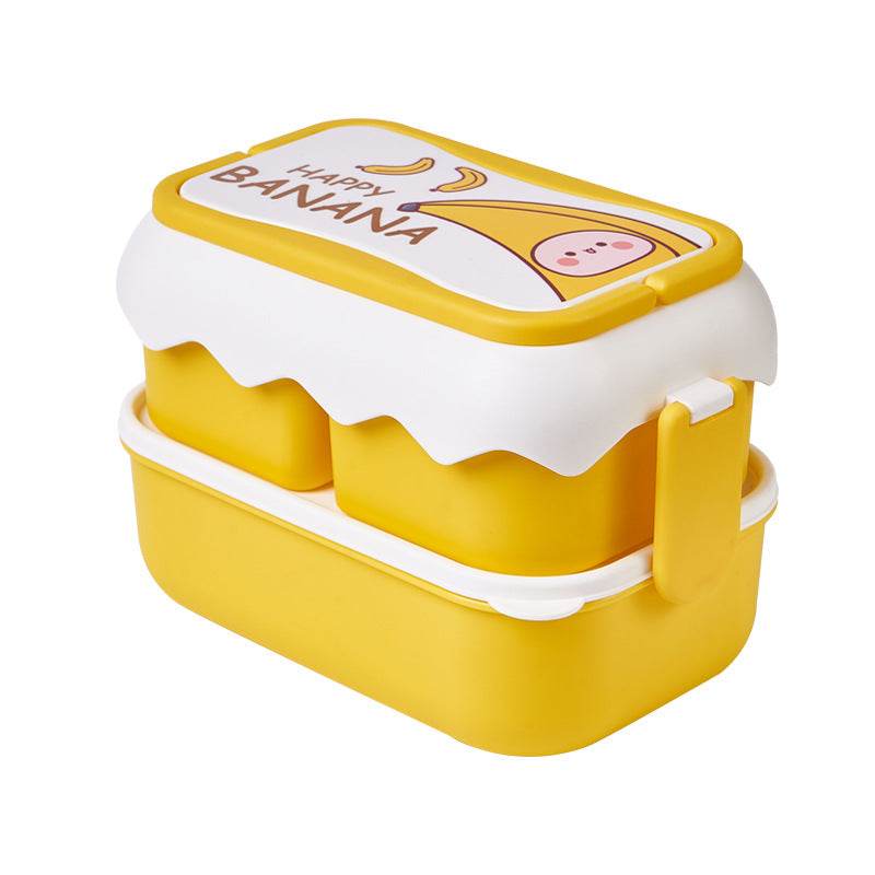 Cute Double Layered Kids Plastic Lunch Box - www.Shopthatapp.com