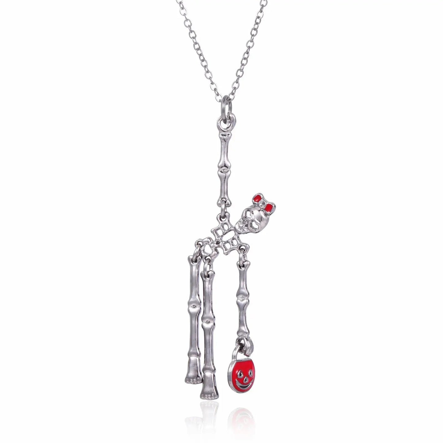 3pcs Halloween Skeleton Earrings And Necklace Set Creative Retro Personality Jewelry Accessories - www.Shopthatapp.com