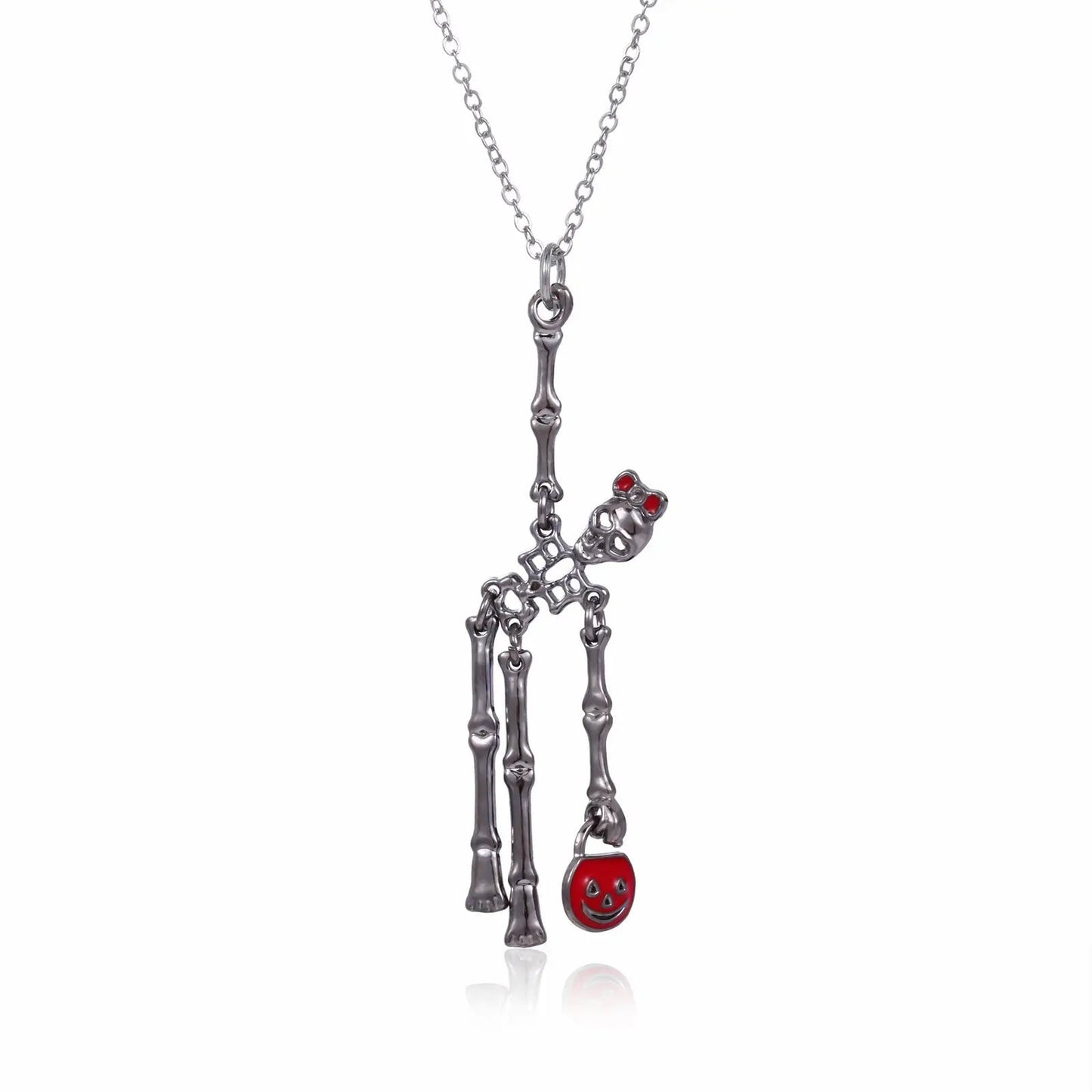 3pcs Halloween Skeleton Earrings And Necklace Set Creative Retro Personality Jewelry Accessories - www.Shopthatapp.com