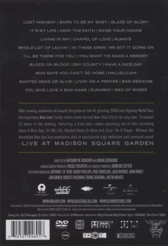 Bon Jovi / Live at Madison Square Garden - DVD (Used) - www.Shopthatapp.com