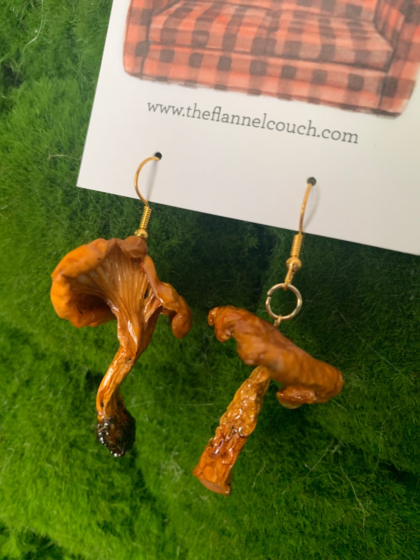 Boucles d'oreilles champignons sauvages de l'Ontario