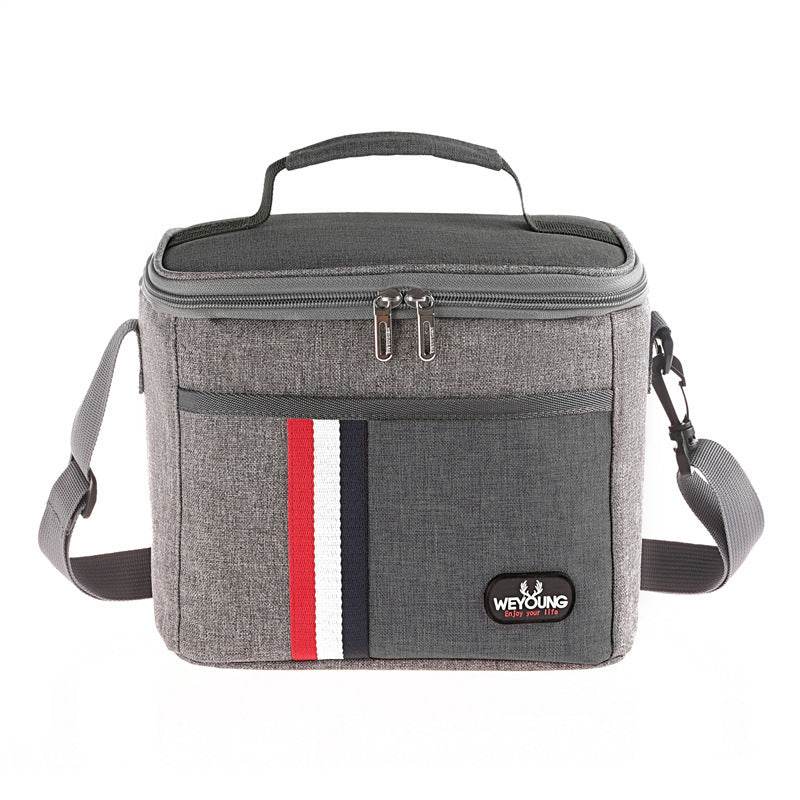 Striped Insulated Lunch Bag – Stylish Portable Tote for Work - www.Shopthatapp.com