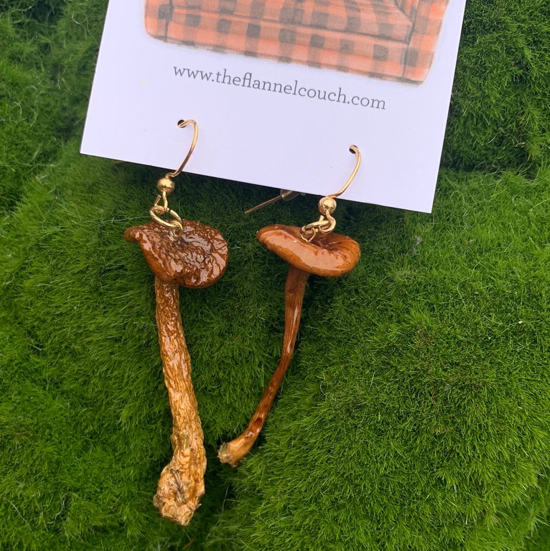 Boucles d'oreilles champignons sauvages de l'Ontario