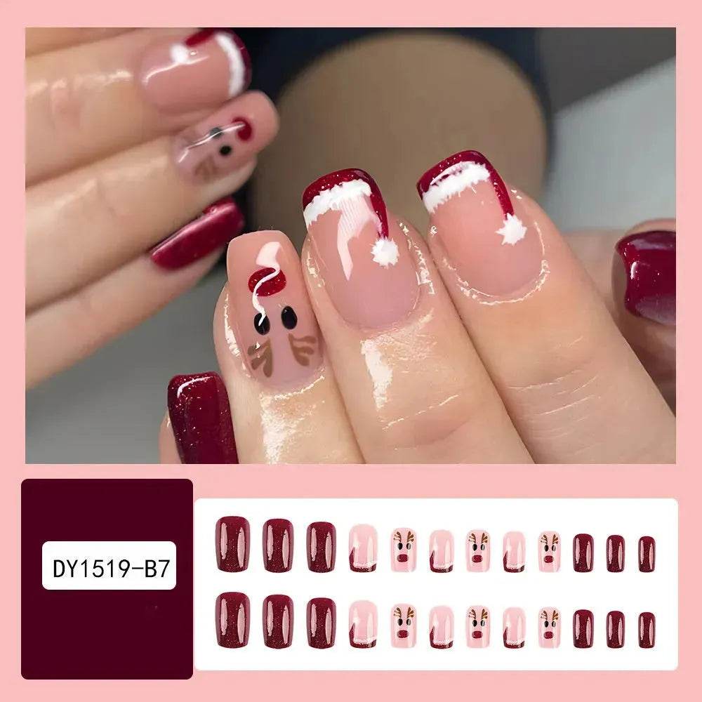 24pcs Christmas False Nail Decal stickers - www.Shopthatapp.com