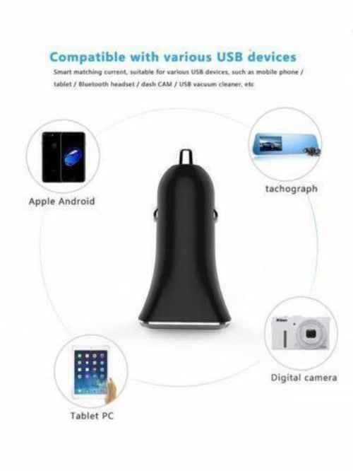 Core 2 Port Car Charger USB-C + USB-A Fast charge your devices on the go - www.Shopthatapp.com