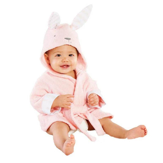 Infant Fashion Simple Cartoon Animal Fleece Bathrobe - www.Shopthatapp.com