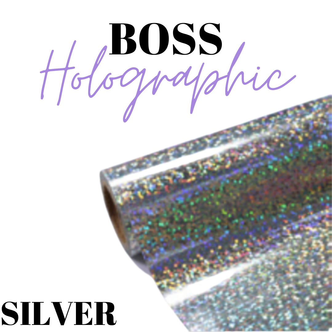 HTV- Boss Holographic - SILVER - www.Shopthatapp.com