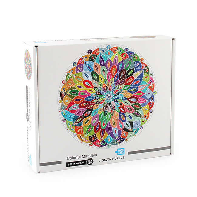 Puzzle rond en plumes de paon, 1 000 pièces | KidsToyLover