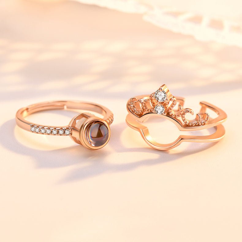 Personalisierter Haustier-Foto-Tiara-Kronenring
