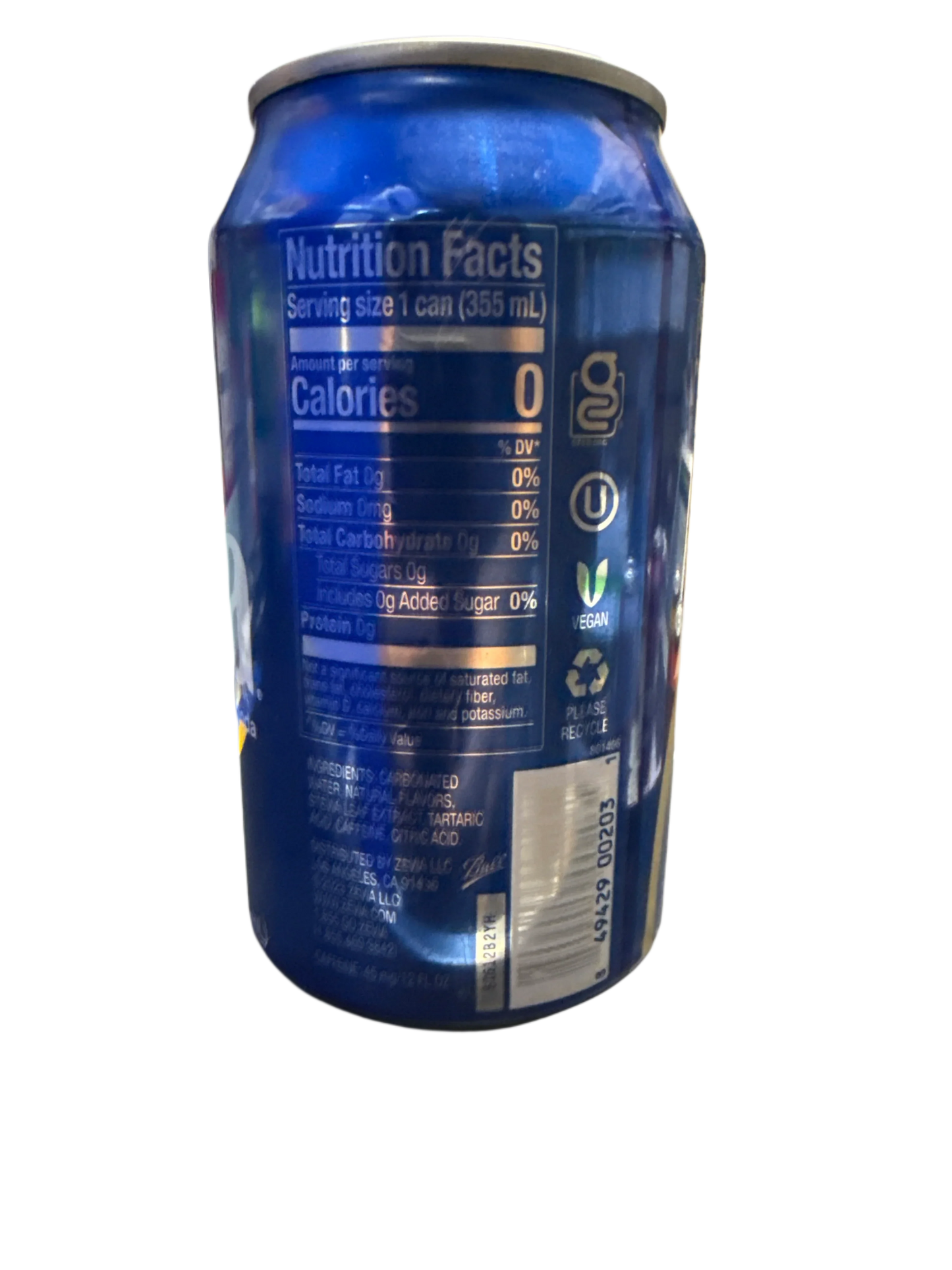 Zevia Zero Sugar Vanilla Cola Flavoured Soda 355ML - Canadian Edition - www.Shopthatapp.com