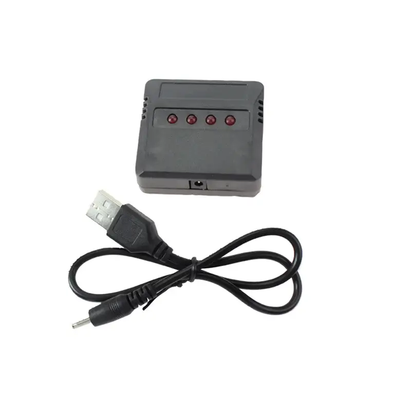 4PC 3.7V 450mAh Li-Po Battery & 1-4 USB Charger for Mini Warbirds 4CH Airplane - www.Shopthatapp.com #