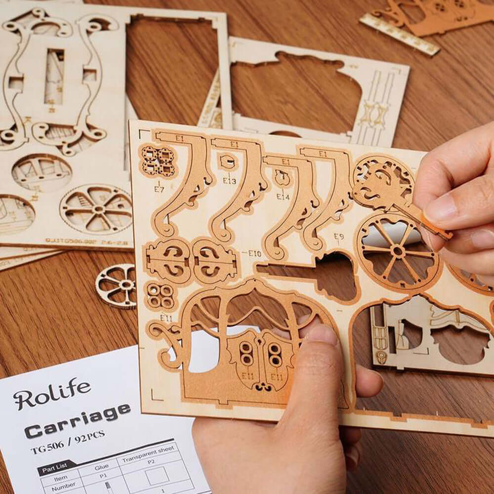 DIY 3D Classic Carriage Wooden Puzzle | Kidstoylover - www.Shopthatapp.com