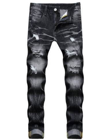 Men Vintage Distressed Denim Jeans Trousers Pants - www.Shopthatapp.com