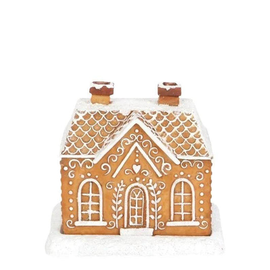 Christmas Snow Top Resin Ginger Cake Cottage Incense Burner - www.Shopthatapp.com