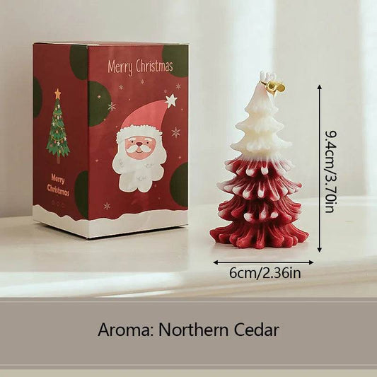 Merry Christmas Candle 3D Xmas Tree Shaped Aromatherapy Candles Ornaments Navidad New Year Party Home Decor Xmas Gift - www.Shopthatapp.com