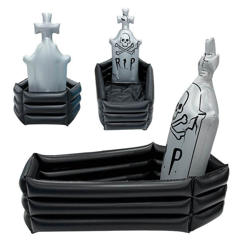 Halloween Inflatable Skull Tombstone Ice Bar - www.Shopthatapp.com