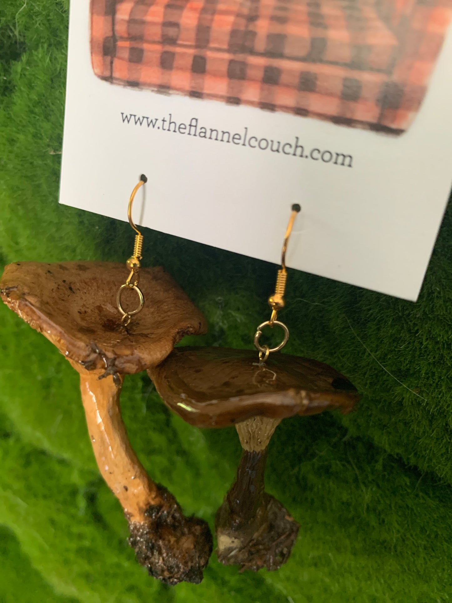 Boucles d'oreilles champignons sauvages de l'Ontario