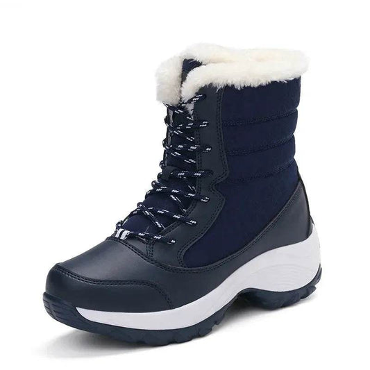Winter Snow Boots Female High Ankle Waterproof Ladies Cotton Shoes Boots Plus Velvet Shoes - www.Shopthatapp.com