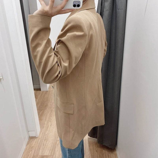 Simple Style Buttoned Casual Blazer Jacket Women - www.Shopthatapp.com