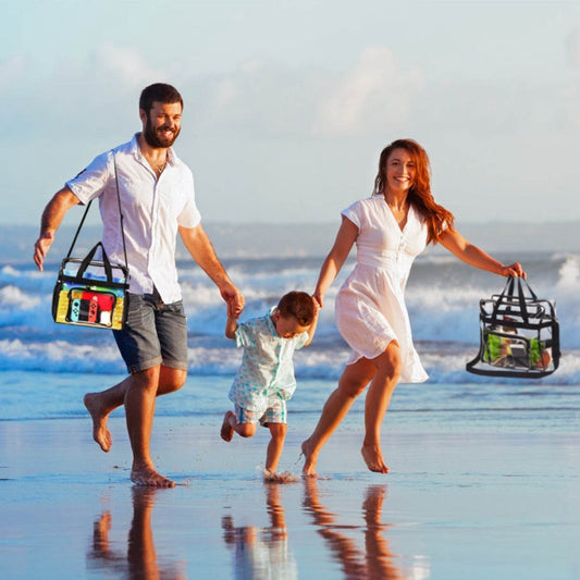 Clear PVC Transparent See through Shoulder Bag Waterproof Picnic Beach Bag - www.Shopthatapp.com