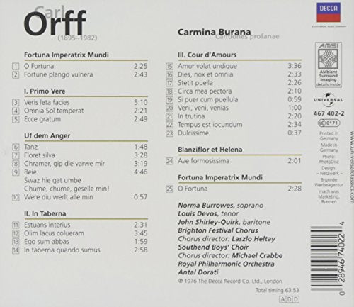 Carl Orff / Carmina Burana - CD (Used) - www.Shopthatapp.com