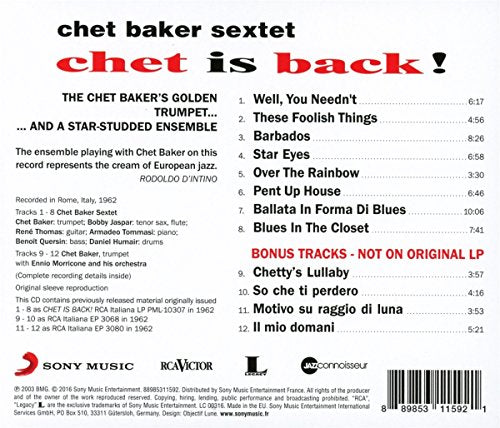 Chet Baker Sextet / Chet Is Back! - CD - www.Shopthatapp.com