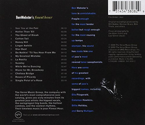 Ben Webster's Finest Hour - www.Shopthatapp.com