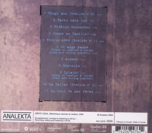 Alain Lefèvre / Fidèles Insomnies - CD (Used)