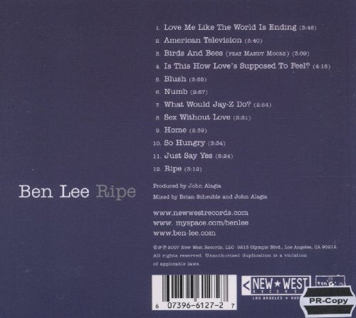 Ben Lee / Ripe - CD - www.Shopthatapp.com