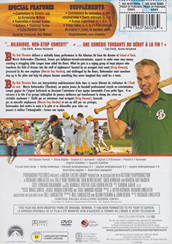 Bad News Bears Special Collector's Edition Full Screen (Bilingual) - DVD (Used) - www.Shopthatapp.com