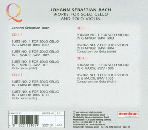 Bach J.S: Suites for Cello Solo Nos. 1 - 3, 5 & 6, Sonatas for Violin Solo Nos. - www.Shopthatapp.com