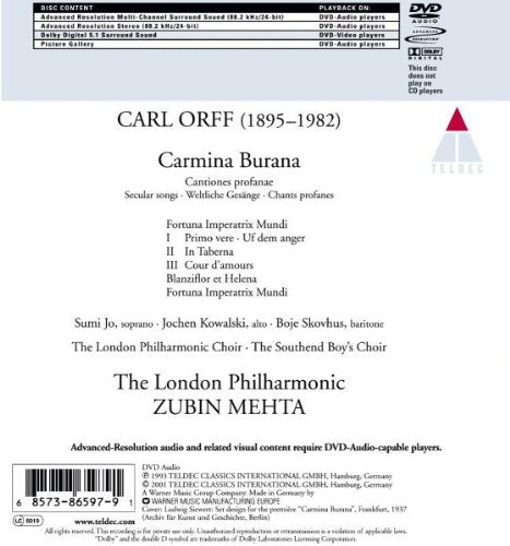 Carmina Burana (Dvd-A) (DVD Audio) - www.Shopthatapp.com