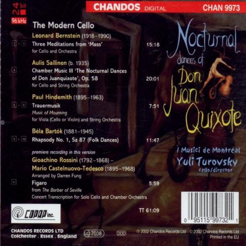 Bernstein Three Meditations From 'Mass' For Cello And Orchestra. Sallinen B.1935 Cello Musi - www.Shopthatapp.com