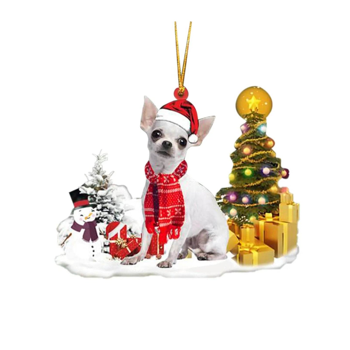 Christmas Family Puppies Decorate Trees With Lights - www.Shopthatapp.com