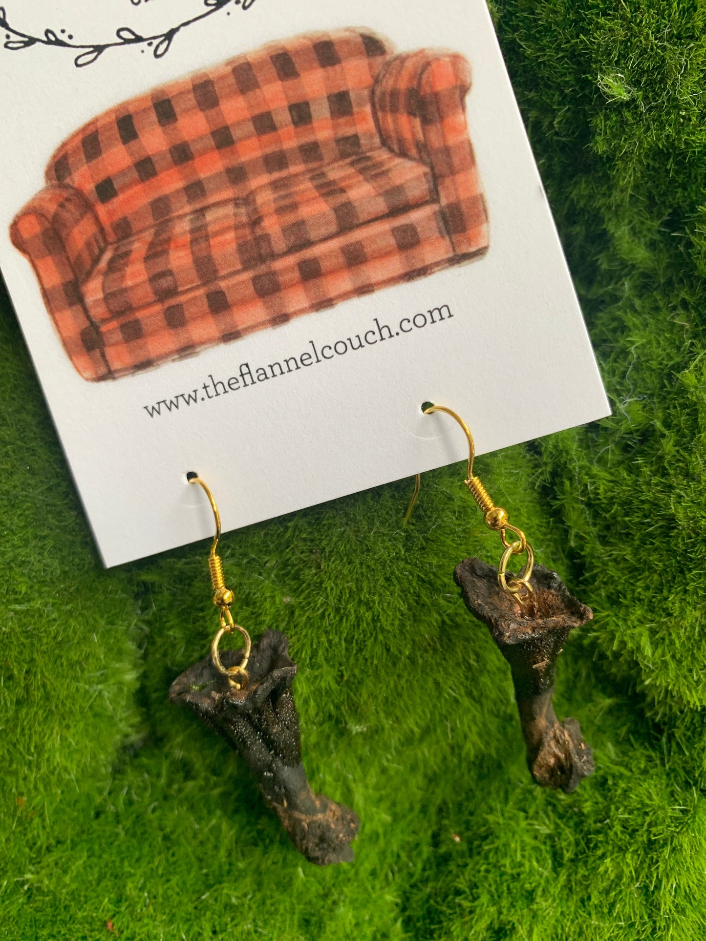 Boucles d'oreilles champignons sauvages de l'Ontario