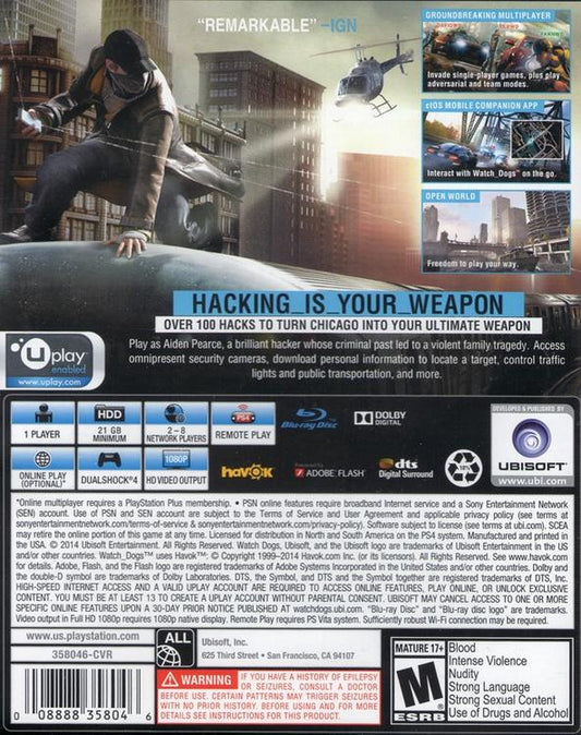 Watch Dogs (usagé) - www.Shopthatapp.com