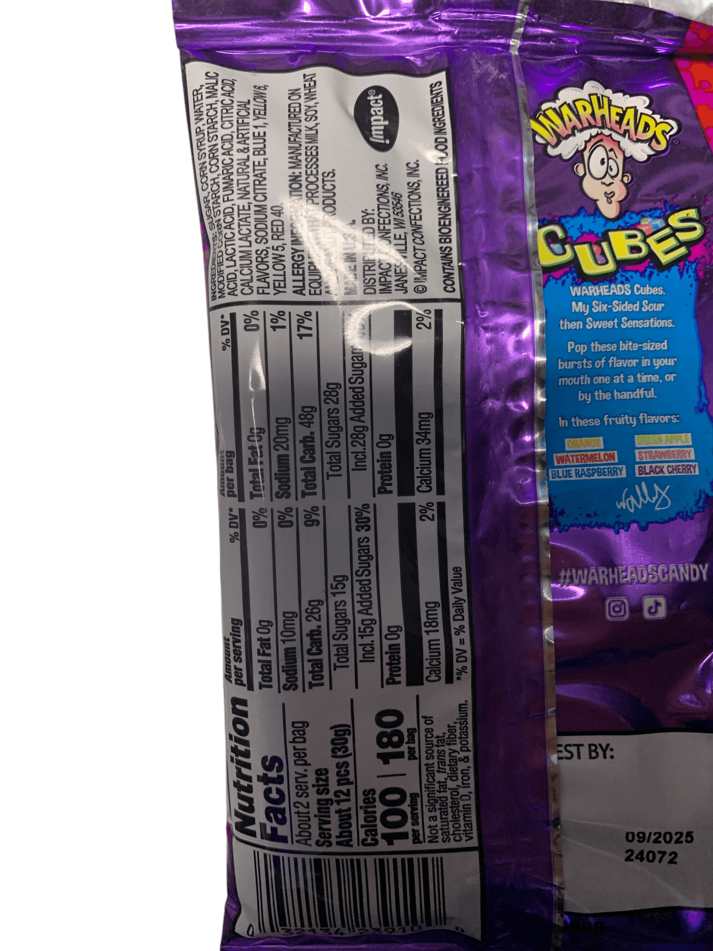 Warheads Cubes Sour and Sweet Chewy Candy 56G - U.S Edition - www.Shopthatapp.com