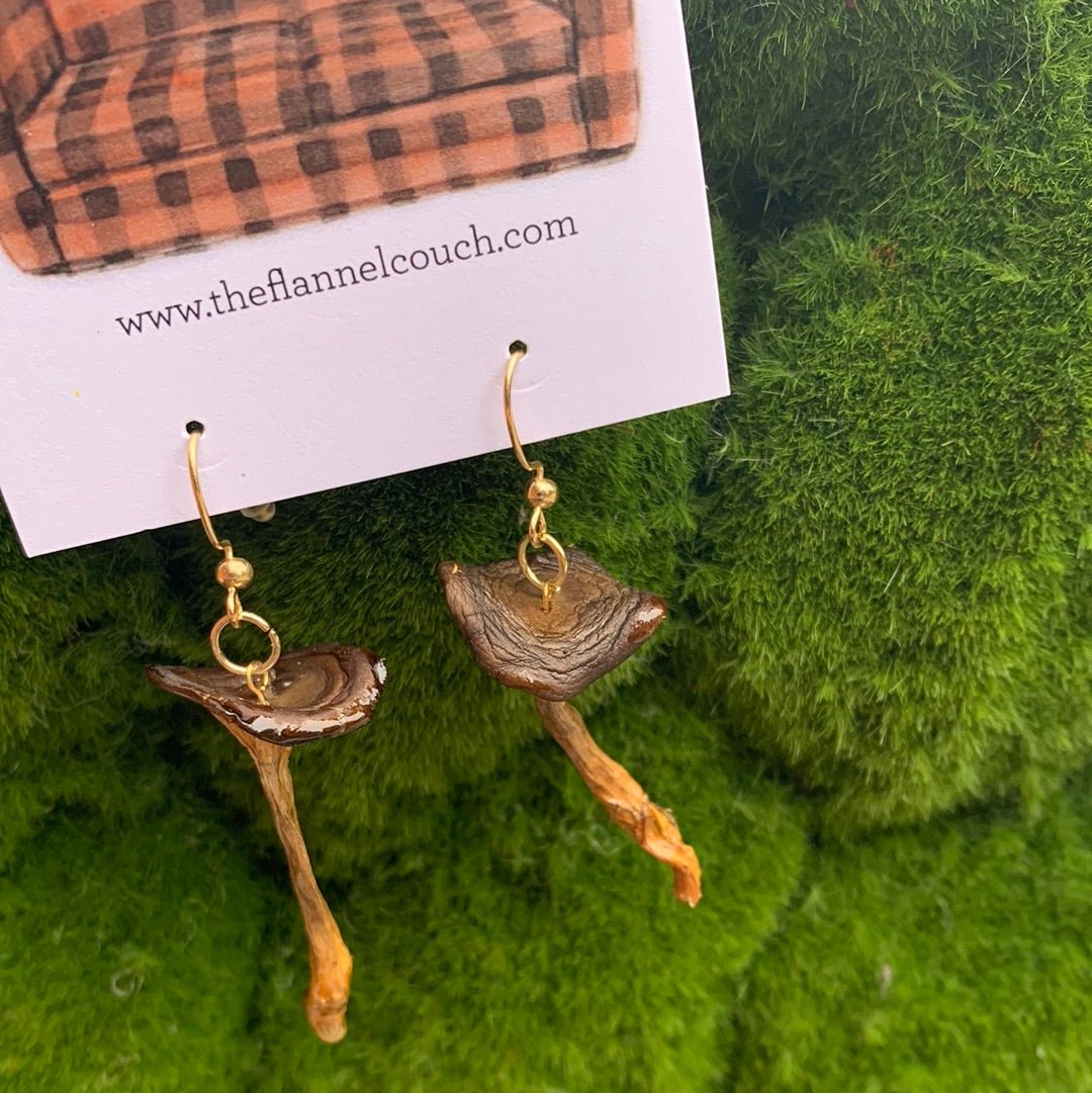 Boucles d'oreilles champignons sauvages de l'Ontario