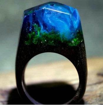 Handmade Magic Wooden Ring For Women Men Secret Forest Resin - www.Shopthatapp.com