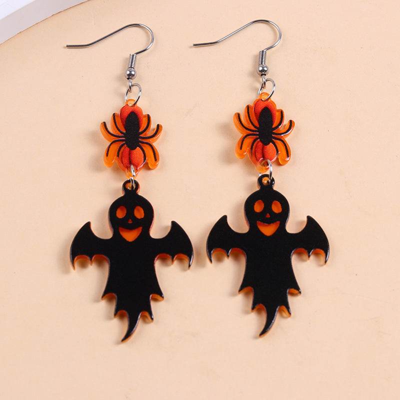 European And American Halloween Series Acrylic Earrings Color - www.Shopthatapp.com
