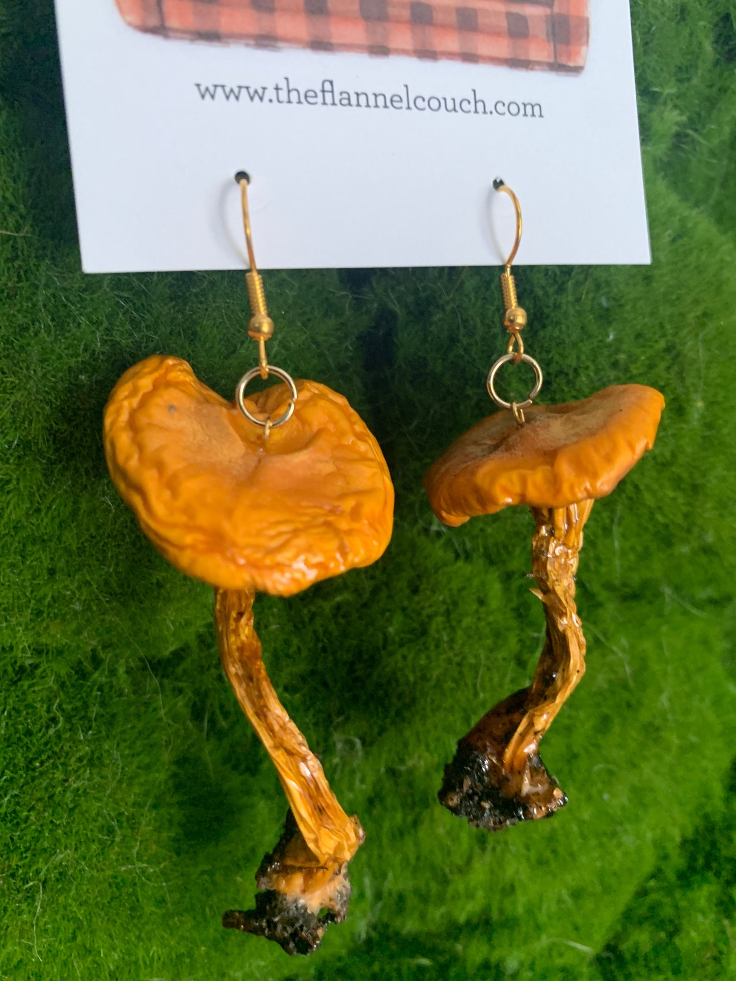Boucles d'oreilles champignons sauvages de l'Ontario
