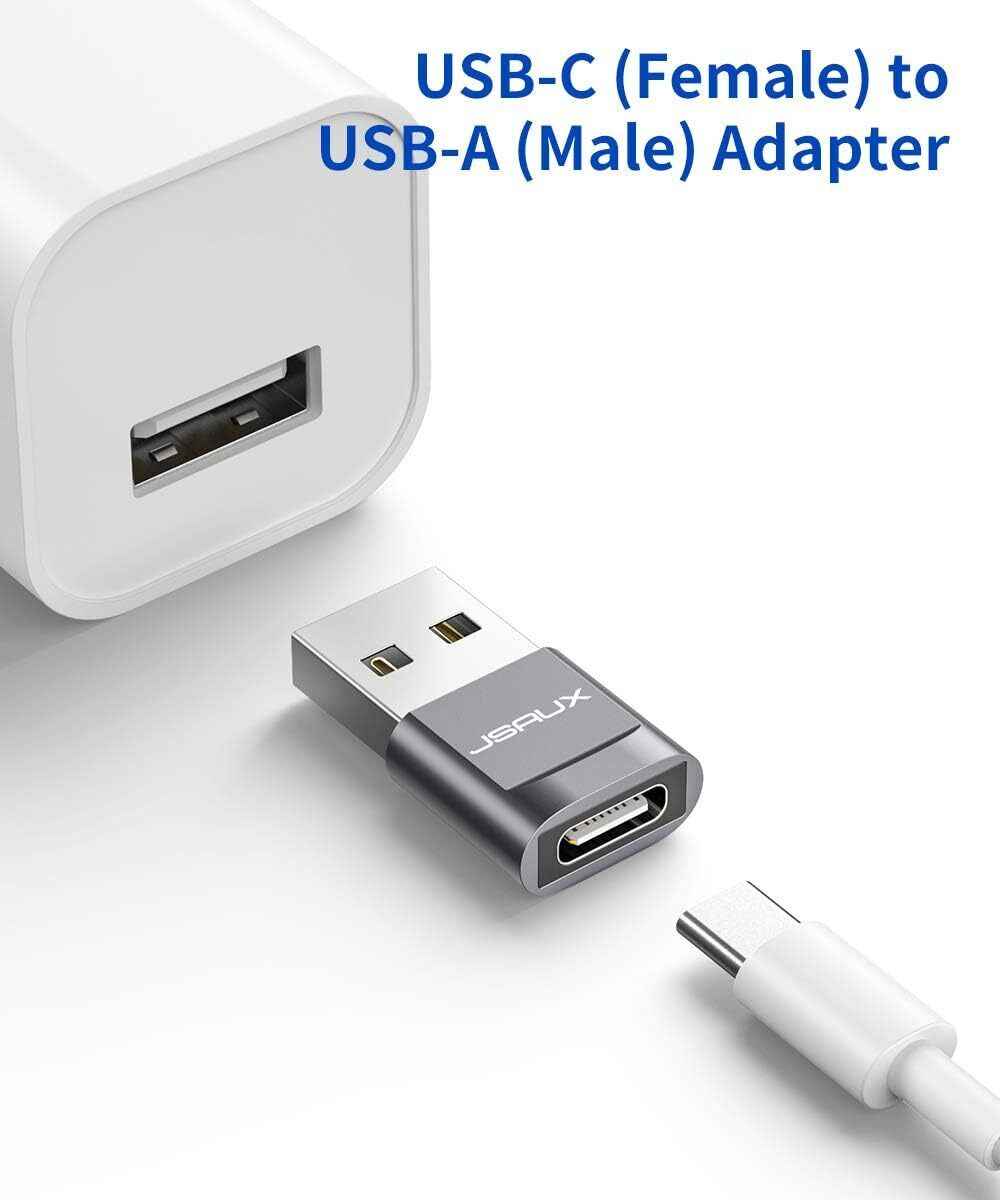 Premium USB Type C Female to USB A Male Adapter Converter Charger - Grey - www.Shopthatapp.com