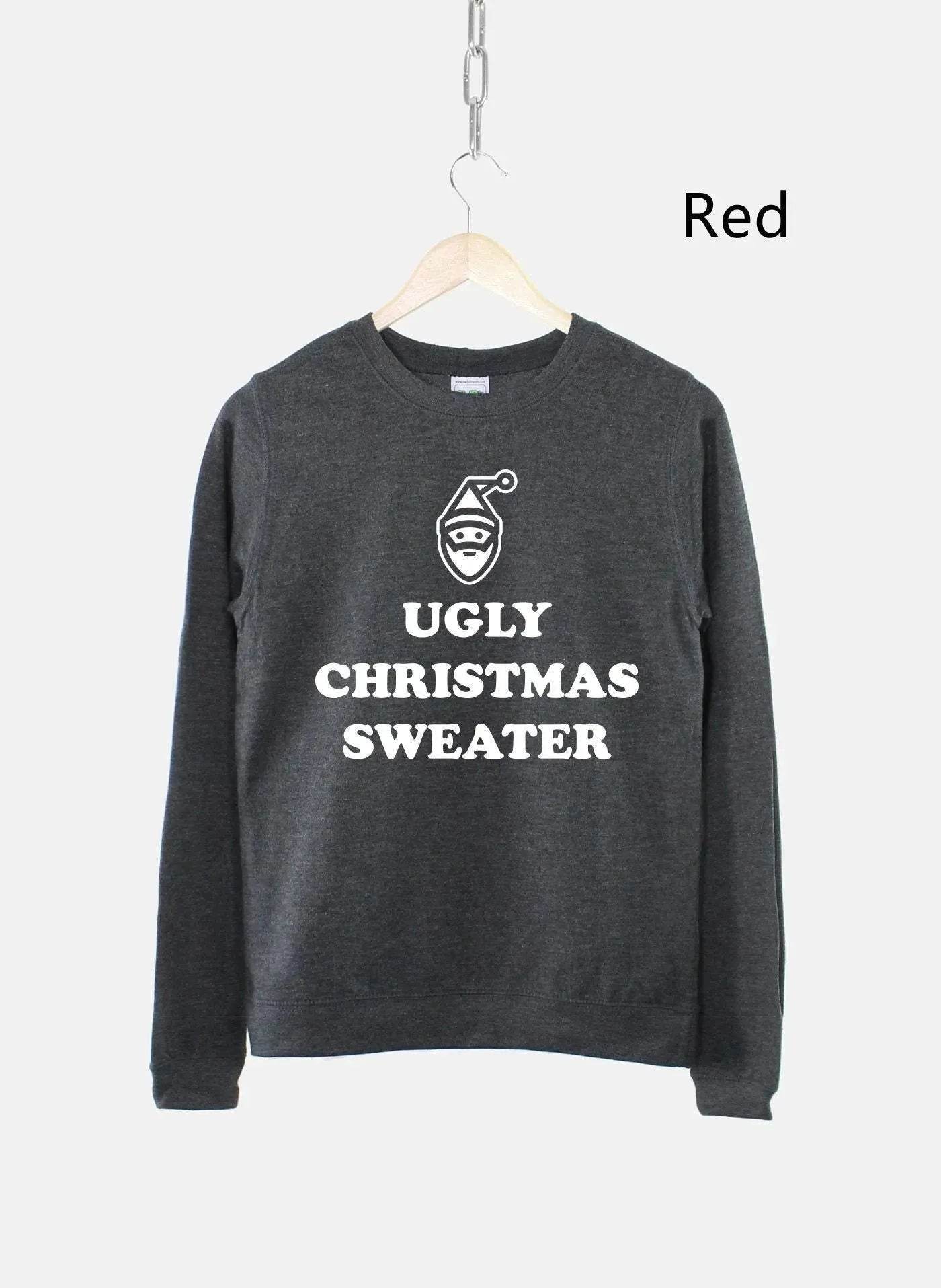 Women's Ugly Christmas Sweater Sweatshirt Bah Humbug Funny - www.Shopthatapp.com